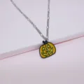 Halloween pumpkin pendant silver chain necklace for women fashion jewelry accessory item - Necklace