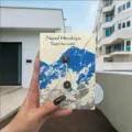 Cuaderno de notas nepalí hecho a mano vintage con cierre de botón y diseño de montaña - Montaña nevada