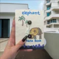 Cuaderno nepalí hecho a mano con cubierta vintage de elefante, diario de bolsillo ideal. - Elefante