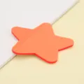 Translucent PET star sticky note, cute orange memo pad and index tab for daily planning. - Orange