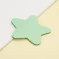 Green star shaped translucent PET sticky notes cute memo pads waterproof index tabs stationery. - Bean Green