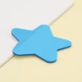 Blue star-shaped PET sticky note, cute transparent memo pad index tab for daily planning. - Blue