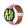 Cinturino per orologio in pelle di ricambio con fibbia pieghevole, rosa grana litchi. - 20mm / Rosa con fibbia argentata