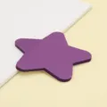 Purple star shaped sticky note memo pad, cute translucent PET index sticker for school and planner. - Purple