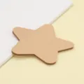 Translucent PET shaped sticky note cute five-pointed star memo pad stationery supply - Khaki