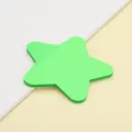 Translucent PET star sticky note memo pad, cute green adhesive index page marker stationery. - Fluorescent Green