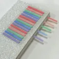 Note adesive trasparenti colorate, segnalibri sfumati per lo studio e la lettura scolastica. - Luce fluida e nuvole rosate 1