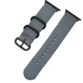 Cinturino per orologio in tessuto di nylon grigio con adattatori neri, ricambio traspirante. - 42/44/45/46/49MM / Grigio