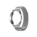 Stainless steel Milanese magnetic metal strap and hollow protective case for smart watch variant. - 43mm / Silver