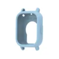 Custodia protettiva in silicone azzurro per smartwatch, cover morbida semi-avvolgente resistente - Blu Disteso