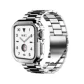 Cinturino per orologio in acciaio inossidabile e custodia protettiva TPU color argento - Argento e Nero