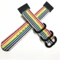 Cinturino di ricambio in nylon compatibile con Garmin sgancio rapido fettuccia colorata - 20mm / Multicolore
