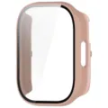 Pink smartwatch protective case with integrated tempered glass screen protector detail - Watch 5 Lite / Sakura Pink