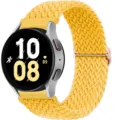 Replacement nylon loop band for smartwatch with adjustable metal buckle in bright yellow - 20mm / Yellow