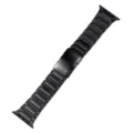 Black metal link watch band replacement strap stainless steel compatible with smart watch - 38/40/41mm / Black