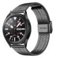 Black stainless steel watch band 20mm 22mm metal strap with double safety fold clasp - 20mm / Black