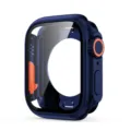 Προστατευτική σκληρή θήκη smartwatch με ενσωματωμένο προστατευτικό οθόνης, κάλυμμα. - 45mm / Μπλε του Μεσονυκτίου