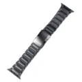 Titanium watch band compatible with Apple Watch, metal link strap with folding clasp. - 38/40/41mm / Gray