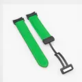 Cinturino per orologio in pelle verde con fibbia pieghevole magnetica per variante. - Verde Fibbia Nero