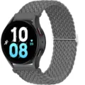 Grey Nylon Braided Watch Strap with Adjustable Slider Buckle Replacement Loop Band - 20mm / Dark Gray