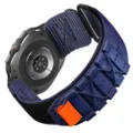 Blaues Nylon Loop gewebtes Uhrenarmband Ersatz für Galaxy Watch Ultra 47mm Outdoor Sport. - Blau