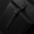 Stainless steel metal watch band with folding clasp, compatible with Apple Watch Ultra. - 42/44/45/46/49mm / Black