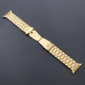 Gold Stainless Steel Metal Watch Band Link Bracelet Replacement Strap for Smart Watch - 42/44/45/46/49mm / Gold