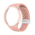 Pink silicone perforated watch strap with PC hollow case and convenient magnetic folding clasp. - 40mm / Pink