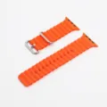 Orange silicone ocean watch band replacement compatible with smart sports watches. - 38/40/41mm / Orange