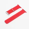 Silicone Ocean Replacement Watch Band Strap Compatible With Smart Watch Red Accessories - 38/40/41mm / Red