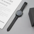 20mm Universal Black Leather Watch Strap for Samsung and Huawei Smartwatch Variant - 20mm / Black With Black Clasp