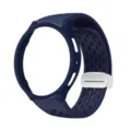 Dark Blue Silicone Mesh Watch Band and PC Hollow Case Set with Secure Magnetic Clasp - Midnight Blue