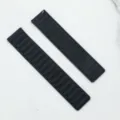 Zwarte siliconen horlogeband vervangende band compatibel met smartwatch sport. - 20mm / Zwart