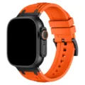 Silikon Armband fur Apple Watch Ultra 10 9 8, orange Ersatzarmband mit Metallverbinder. - 42/44/45/46/49MM / Orange