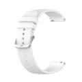 Replacement silicone watch strap for universal smartwatches, comfortable and durable white band. - White