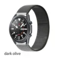 Donkerolijfgroene nylon loop horlogeband vervangende band voor universele sporthorloges. - Donkerolijf