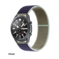 Nylon lus geweven sport horlogeband compatibel met universele smartwatches khaki - Khaki