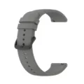 Gray silicone watch band replacement strap with black buckle quick release pins. - 22mm / Dark Gray