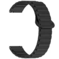 Black silicone magnetic loop watch strap replacement for smart watch quick release 20mm - 20mm / Black