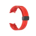 Cinturino in silicone rosso per orologio con fibbia magnetica regolabile variante - Watch6/5/4 Taglia Donna / Fibbia Rosso Nero
