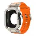 Robustes Schutzgehäuse und orangefarbenes Sportarmband-Set, langlebiges Zubehör für Uhr. - 44/45mm / Sternenlicht-Orange