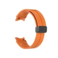 Cinturino per orologio in silicone arancione con chiusura magnetica pieghevole, variante. - Arancione Fibbia Nera