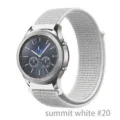 Vervangende nylon loop horlogeband compatible met smartwatches, comfortabele sportband. - 20mm / Reflecterend Wit