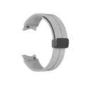 Cinturino per orologio in silicone con fibbia pieghevole magnetica per accessori smartwatch. - Grigio con fibbia nera