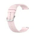 Pink silicone watch strap replacement band with silver buckle, soft and durable, quick release. - 22mm / Light Pink