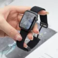 Cinturino intrecciato nero con fibbia pieghevole magnetica per smartwatch di ricambio. - 42/44/45/49mm / Nero