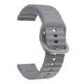 Grey silicone watch strap 20mm replacement band for smart watch universal accessory. - Space Gray