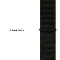 Zwarte nylon geweven horlogeband vervanging voor smartwatch variant donkere stijl optie. - 20mm / Diepzwart