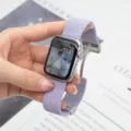 Cinturino per orologio intrecciato viola magnetico compatibile con Apple Watch, accessorio chic. - 42/44/45/49mm / Lavanda