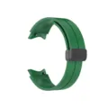 Cinturino di ricambio in silicone verde con fibbia pieghevole magnetica regolabile - Verde Fibbia Nero